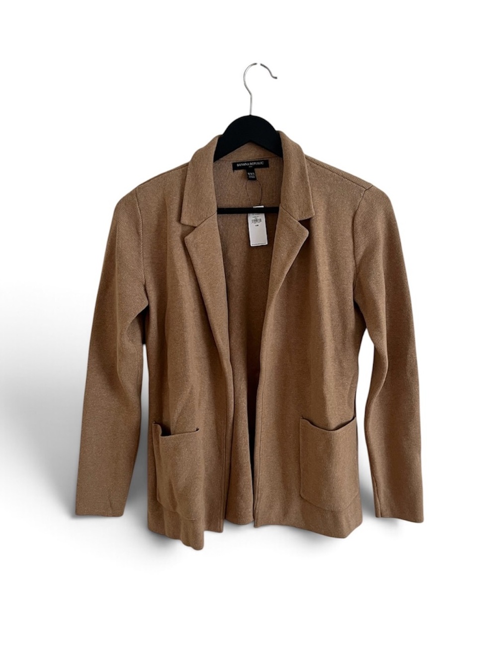 Banana Republic Women's Camel Open-Front Knit Blazer